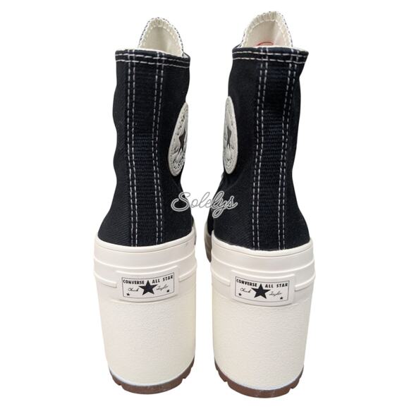 Converse Chuck 70 De Luxe Heel Platform Black Egret Sneaker Boot Womens 9 NEW - Picture 3 of 9
